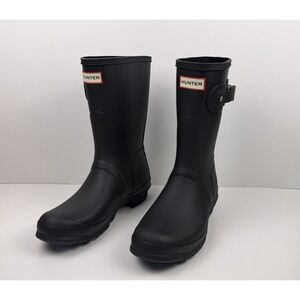 Hunter Original Short-O Rubber Boots Women's Size 9 Black 1881032